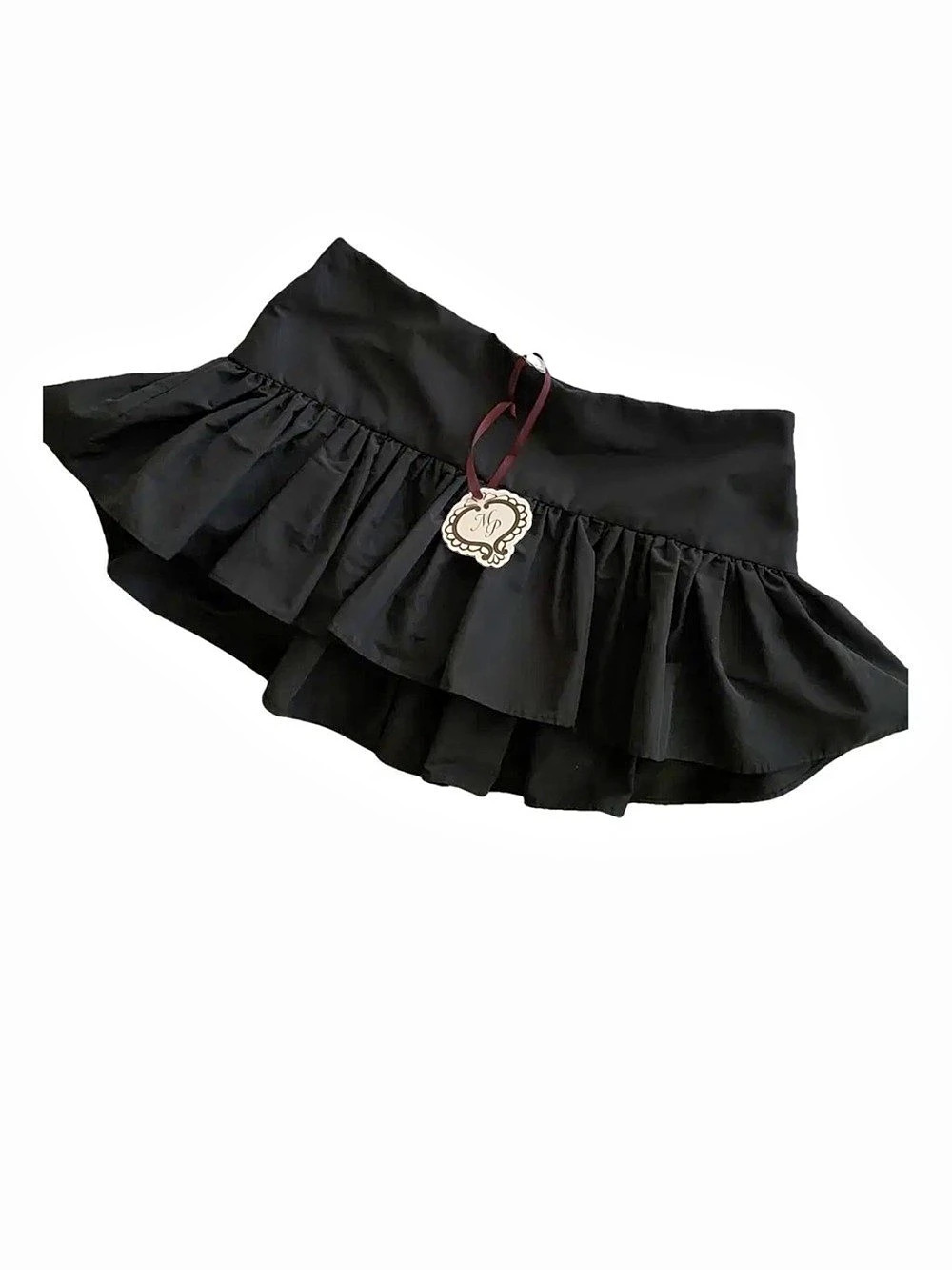 Black Ruffle Mini Skirt Like New